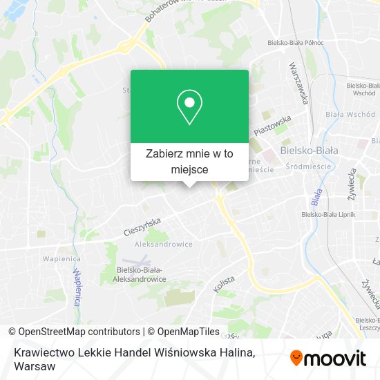 Mapa Krawiectwo Lekkie Handel Wiśniowska Halina