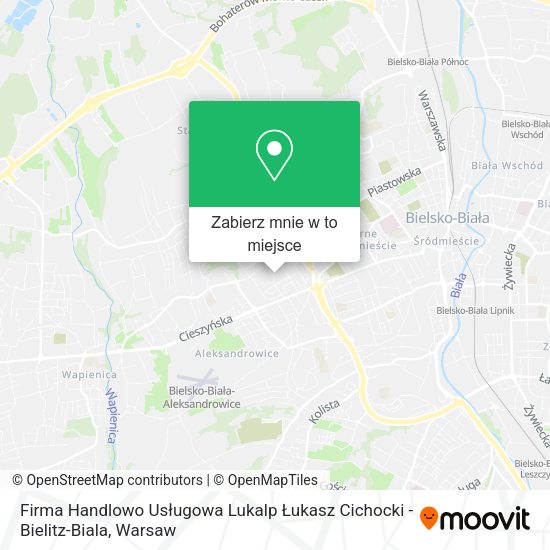 Mapa Firma Handlowo Usługowa Lukalp Łukasz Cichocki - Bielitz-Biala