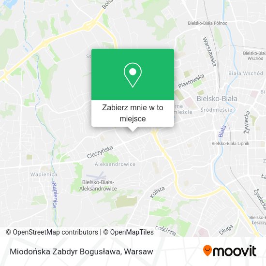 Mapa Miodońska Zabdyr Bogusława