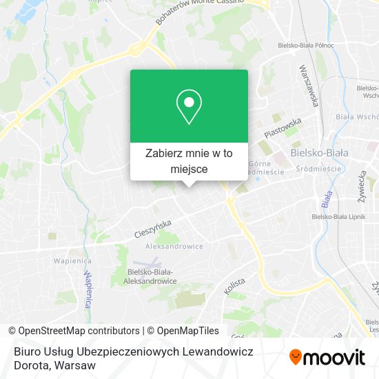 Mapa Biuro Usług Ubezpieczeniowych Lewandowicz Dorota