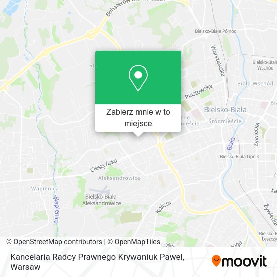 Mapa Kancelaria Radcy Prawnego Krywaniuk Pawel