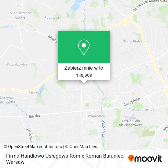 Mapa Firma Handlowo Usługowa Romix Roman Baraniec