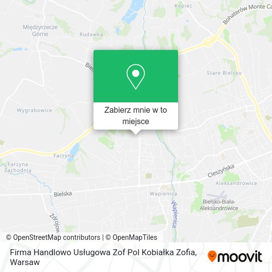 Mapa Firma Handlowo Usługowa Zof Pol Kobiałka Zofia