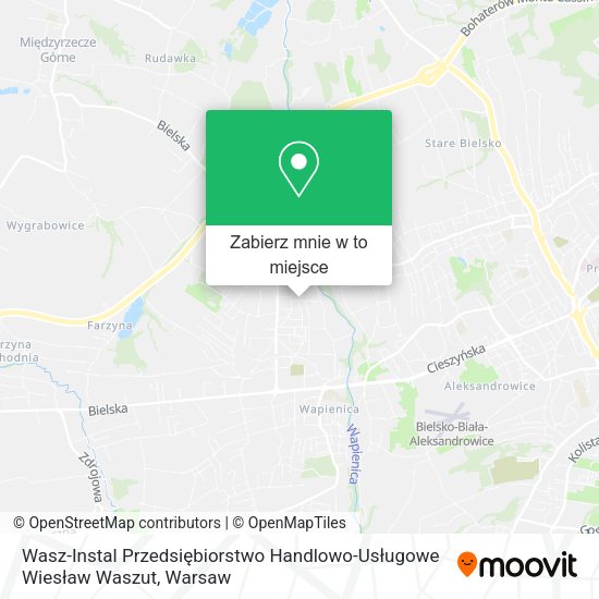 Mapa Wasz-Instal Przedsiębiorstwo Handlowo-Usługowe Wiesław Waszut