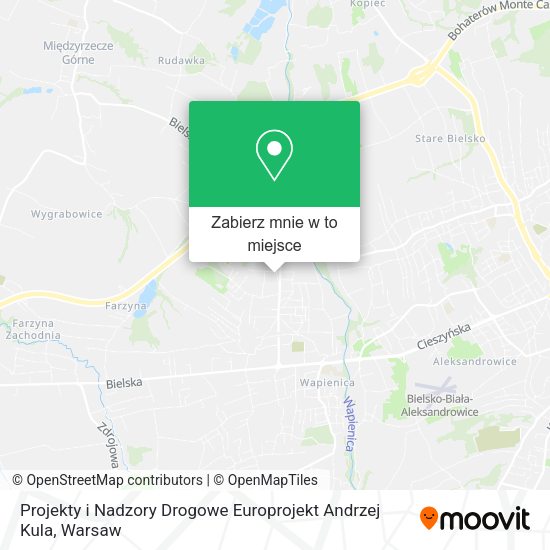 Mapa Projekty i Nadzory Drogowe Europrojekt Andrzej Kula