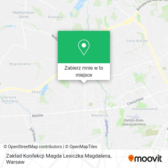 Mapa Zakład Konfekcji Magda Lesiczka Magdalena