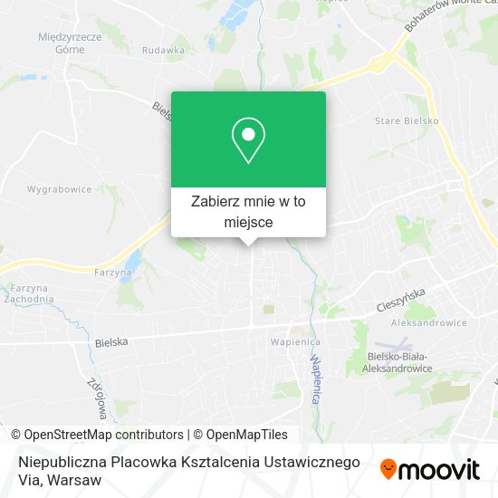 Mapa Niepubliczna Placowka Ksztalcenia Ustawicznego Via