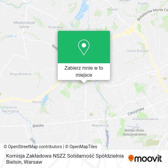 Mapa Komisja Zakładowa NSZZ Solidarność Spółdzielnia Bielsin