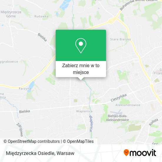 Mapa Międzyrzecka Osiedle