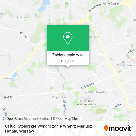 Mapa Usługi Stolarskie Wykańczanie Wnętrz Mariusz Hatala