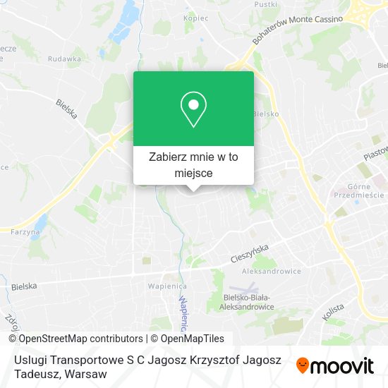 Mapa Uslugi Transportowe S C Jagosz Krzysztof Jagosz Tadeusz