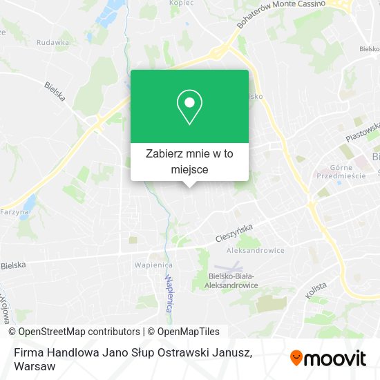 Mapa Firma Handlowa Jano Słup Ostrawski Janusz