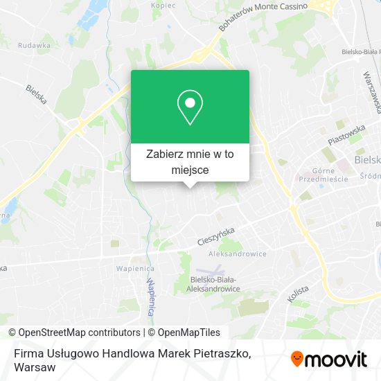 Mapa Firma Usługowo Handlowa Marek Pietraszko