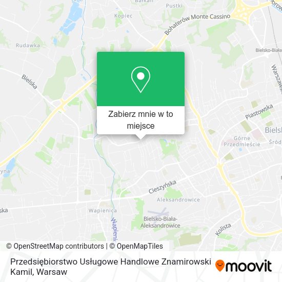 Mapa Przedsiębiorstwo Usługowe Handlowe Znamirowski Kamil