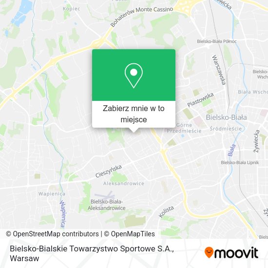 Mapa Bielsko-Bialskie Towarzystwo Sportowe S.A.