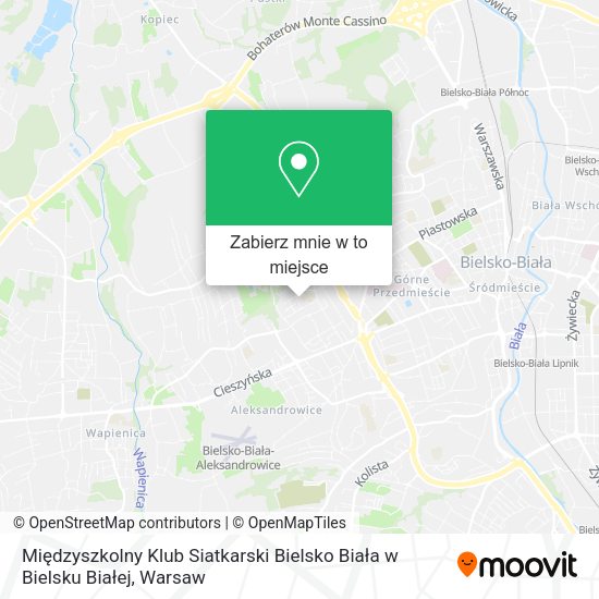 Mapa Międzyszkolny Klub Siatkarski Bielsko Biała w Bielsku Białej