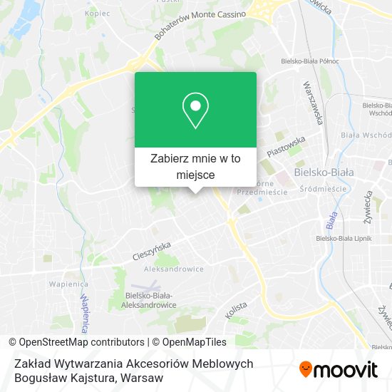 Mapa Zakład Wytwarzania Akcesoriów Meblowych Bogusław Kajstura