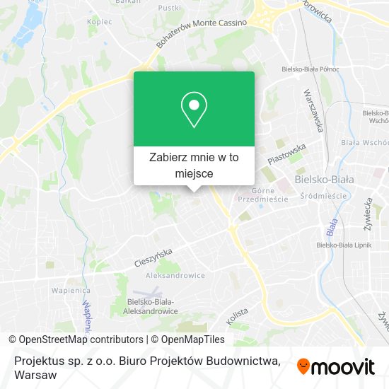 Mapa Projektus sp. z o.o. Biuro Projektów Budownictwa