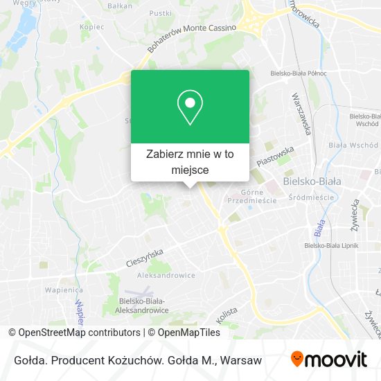 Mapa Gołda. Producent Kożuchów. Gołda M.