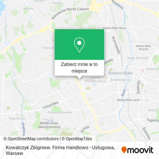 Mapa Kowalczyk Zbigniew. Firma Handlowo - Usługowa