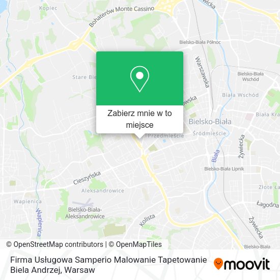 Mapa Firma Usługowa Samperio Malowanie Tapetowanie Biela Andrzej