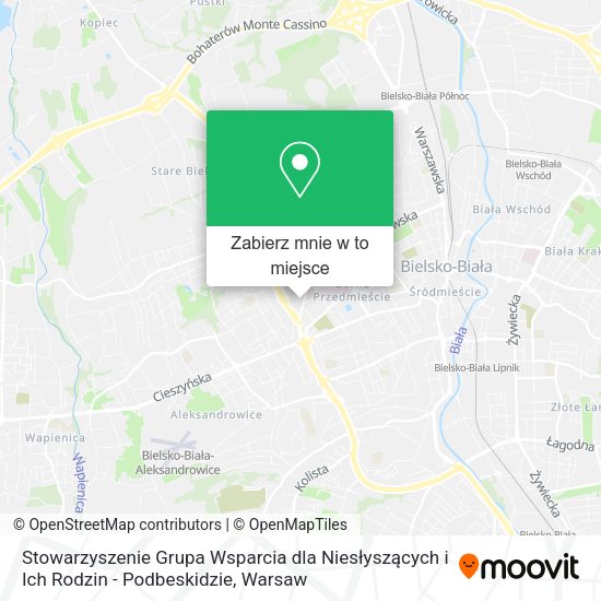 Mapa Stowarzyszenie Grupa Wsparcia dla Niesłyszących i Ich Rodzin - Podbeskidzie