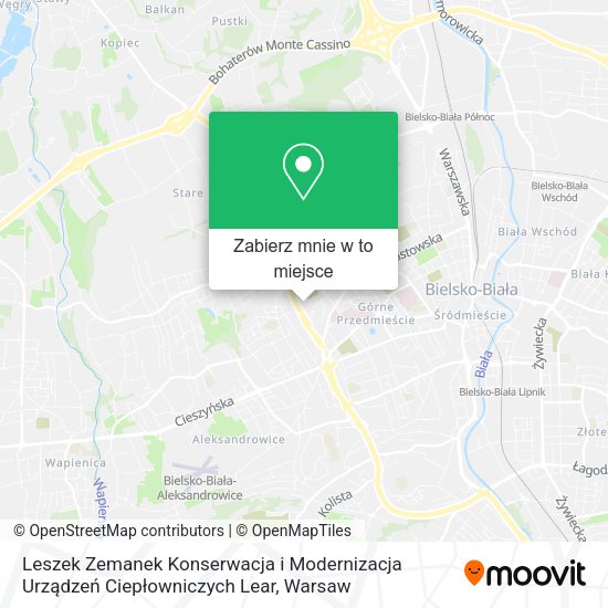 Mapa Leszek Zemanek Konserwacja i Modernizacja Urządzeń Ciepłowniczych Lear