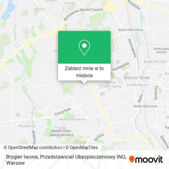 Mapa Brygier Iwona, Przedstawiciel Ubezpieczeniowy ING