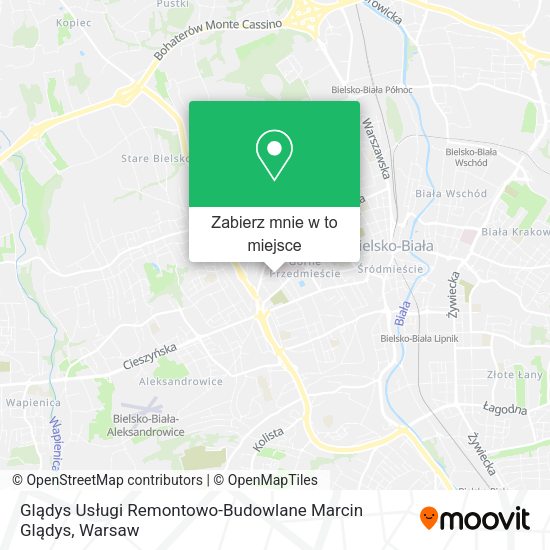 Mapa Glądys Usługi Remontowo-Budowlane Marcin Glądys