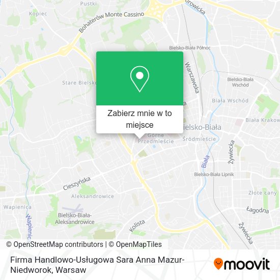 Mapa Firma Handlowo-Usługowa Sara Anna Mazur-Niedworok