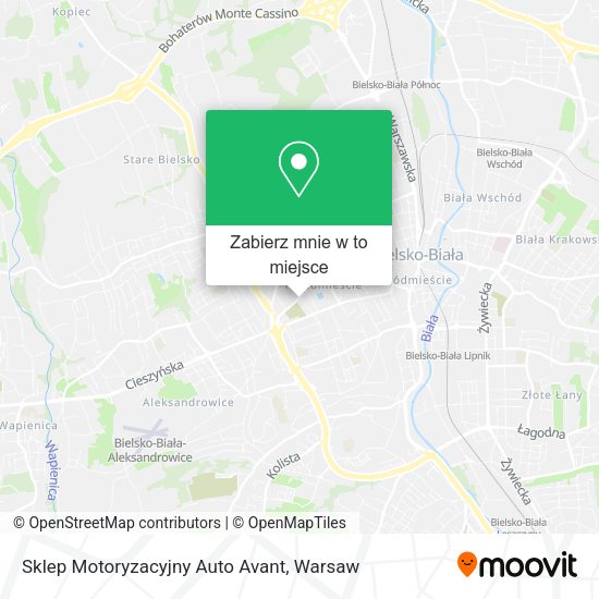 Mapa Sklep Motoryzacyjny Auto Avant