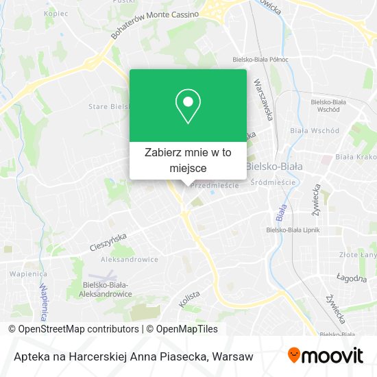 Mapa Apteka na Harcerskiej Anna Piasecka