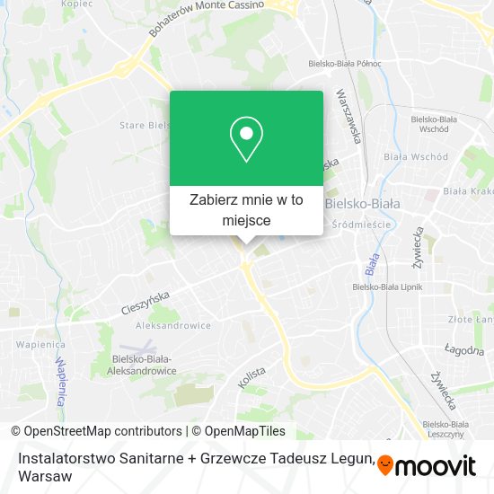 Mapa Instalatorstwo Sanitarne + Grzewcze Tadeusz Legun