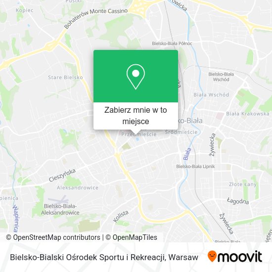 Mapa Bielsko-Bialski Ośrodek Sportu i Rekreacji