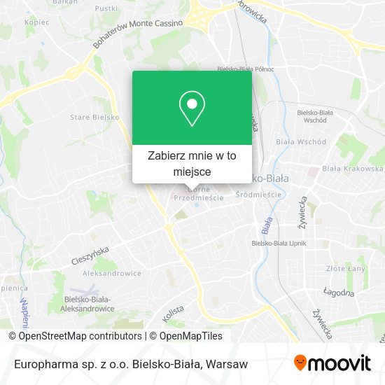 Mapa Europharma sp. z o.o. Bielsko-Biała