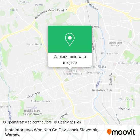 Mapa Instalatorstwo Wod Kan Co Gaz Jasek Sławomir