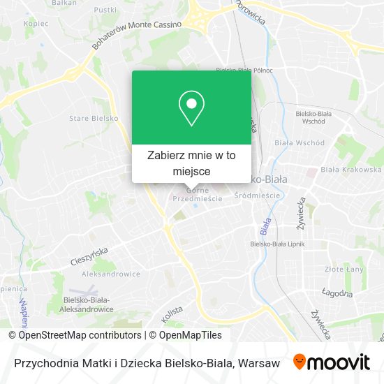 Mapa Przychodnia Matki i Dziecka Bielsko-Biala