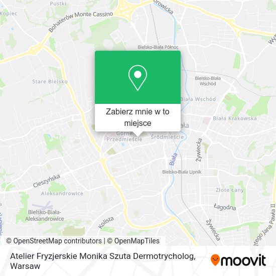 Mapa Atelier Fryzjerskie Monika Szuta Dermotrycholog