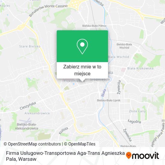 Mapa Firma Usługowo-Transportowa Aga-Trans Agnieszka Pala