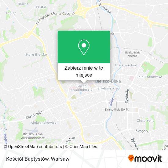 Mapa Kościół Baptystów