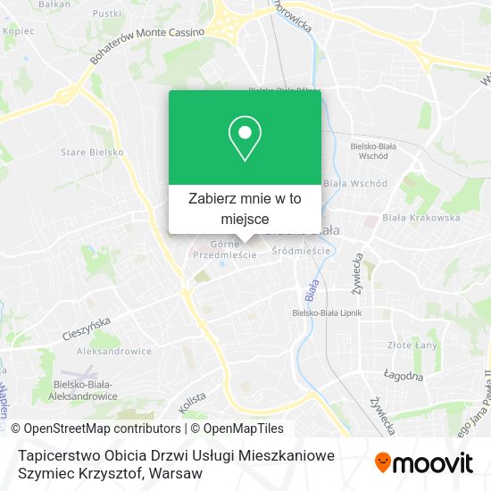 Mapa Tapicerstwo Obicia Drzwi Usługi Mieszkaniowe Szymiec Krzysztof