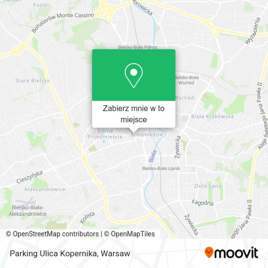 Mapa Parking Ulica Kopernika