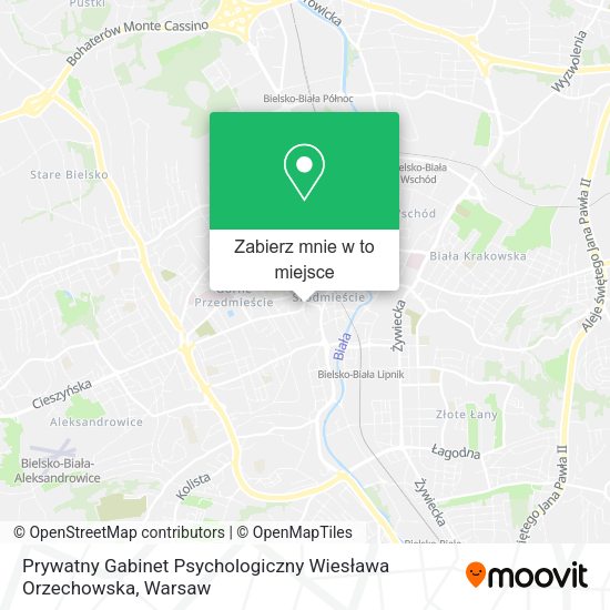 Mapa Prywatny Gabinet Psychologiczny Wiesława Orzechowska