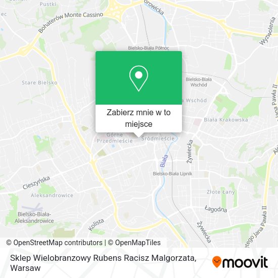 Mapa Sklep Wielobranzowy Rubens Racisz Malgorzata