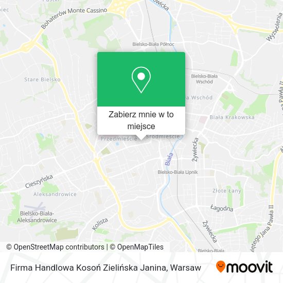 Mapa Firma Handlowa Kosoń Zielińska Janina