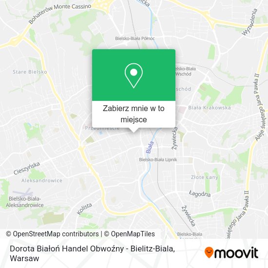 Mapa Dorota Białoń Handel Obwoźny - Bielitz-Biala