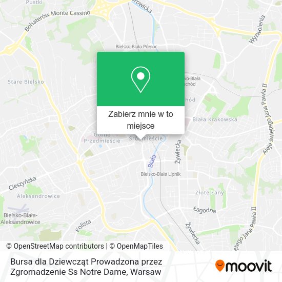 Mapa Bursa dla Dziewcząt Prowadzona przez Zgromadzenie Ss Notre Dame