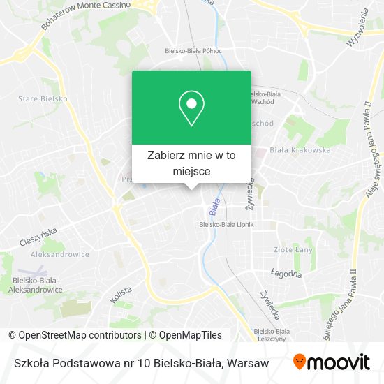 Mapa Szkoła Podstawowa nr 10 Bielsko-Biała