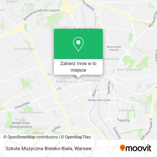 Mapa Szkoła Muzyczna Bielsko-Biała