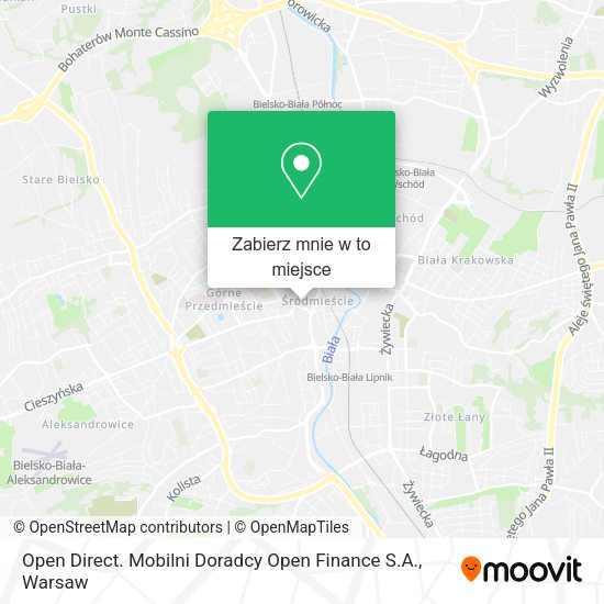 Mapa Open Direct. Mobilni Doradcy Open Finance S.A.